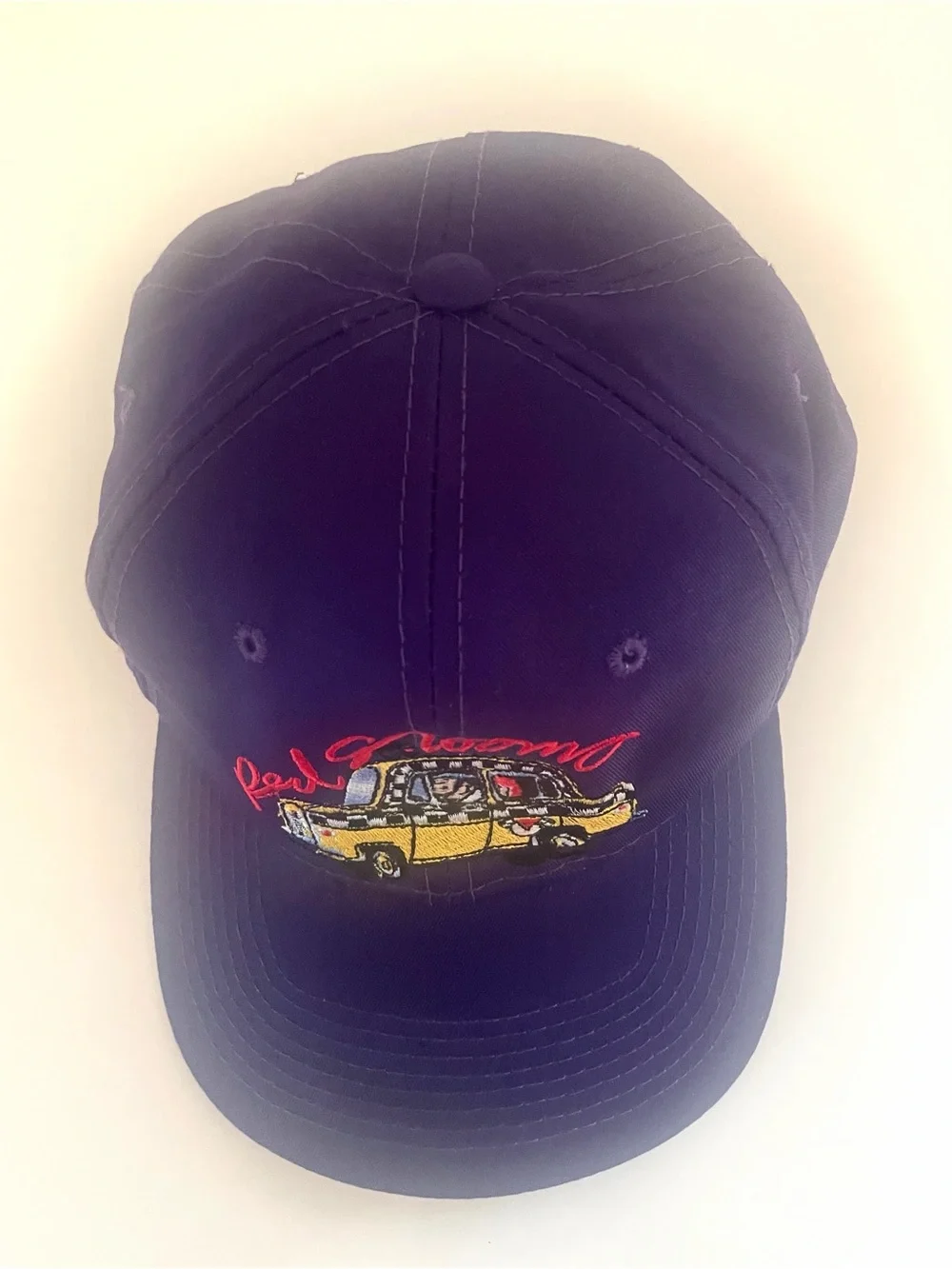 Rare Vintage 1993 RED GROOMS Ruckus Taxi Cab Purple Hat- NYC Exhibition - New